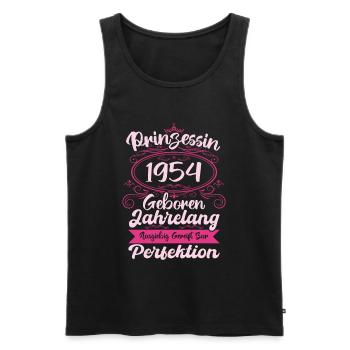 Prinzessin seit 1954 Geburtstag 1954 - Männer Premium Bio Tank Top - Schwarz - Vorne - Michal (187cm)