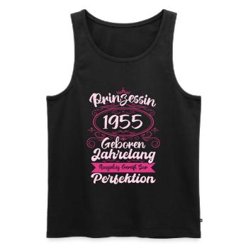 Prinzessin seit 1955 Geburtstag 1955 - Männer Premium Bio Tank Top - Schwarz - Vorne - Michal (187cm)