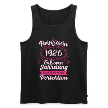 Prinzessin seit 1986 Geburtstag 1986 - Männer Premium Bio Tank Top - Schwarz - Vorne - Michal (187cm)