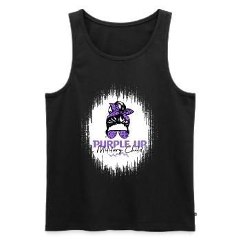 Purple Up pour les enfants militaires Filles Purple Uppurple - Débardeur bio Premium Homme - noir - Devant - Michal (187cm)