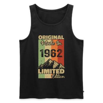 1962 Original - Made in 1962 - Limited Edition - Männer Premium Bio Tank Top - Schwarz - Vorne - Michal (187cm)
