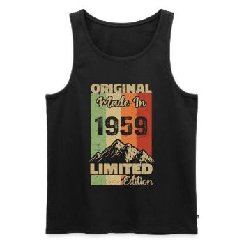 1959 Original - Fabriqué en 1959 - Edition Limitée - Débardeur bio Premium Homme - noir - Devant - Michal (187cm)