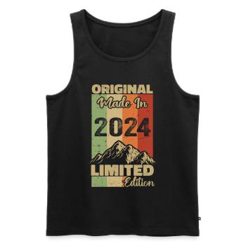 2024 Original - Fabriqué en 2024 - Edition Limitée - Débardeur bio Premium Homme - noir - Devant - Michal (187cm)