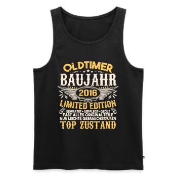 Original 2016 Jahrgang Retro Geburtstag Vintage - Männer Premium Bio Tank Top - Schwarz - Vorne - Michal (187cm)