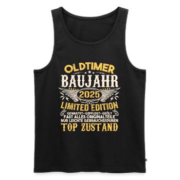 Original 2025 Jahrgang Retro Geburtstag Vintage - Männer Premium Bio Tank Top - Schwarz - Vorne - Michal (187cm)