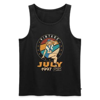 July 1997 July Birthday Present July 1997 - Men's Premium Organic Tank Top - black - Front - Michal (187cm)