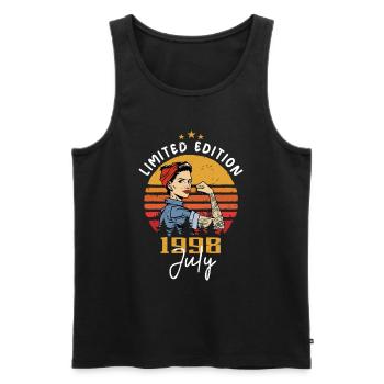 July 1998 - Birthday in July 1998 Gift - Men's Premium Organic Tank Top - black - Front - Michal (187cm)