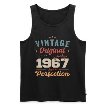 July 1967 Birthday July 1967 Original 1967 July - Men's Premium Organic Tank Top - black - Front - Michal (187cm)