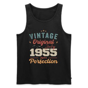 July 1955 Birthday July 1955 Original 1955 July - Men's Premium Organic Tank Top - black - Front - Michal (187cm)