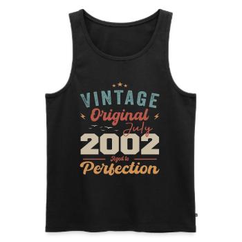 July 2002 Birthday July 2002 Original 2002 July - Men's Premium Organic Tank Top - black - Front - Michal (187cm)