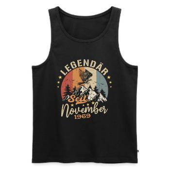 Legendär Seit November 1969 - 1969 - Männer Premium Bio Tank Top - Schwarz - Vorne - AI Model Male 178 light (178cm)
