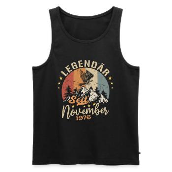 Legendär Seit November 1976 - 1976 - Männer Premium Bio Tank Top - Schwarz - Vorne - AI Model Male 178 light (178cm)