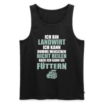 Ich bin Landwirt Landwirtschaft Landwirt Traktor - Männer Premium Bio Tank Top - Schwarz - Vorne - Michal (187cm)
