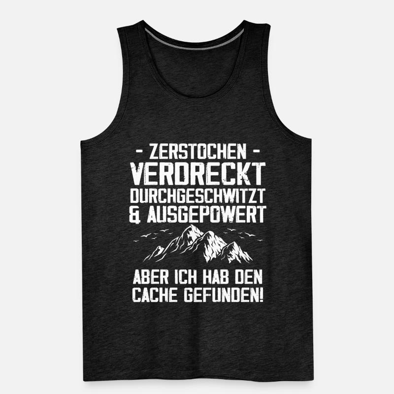 Gecache Geocaching Hobby Cache Männer Premium Bio Tank Top