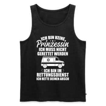 Frauensanitäterin Sanitäterin - Männer Premium Bio Tank Top - Schwarz - Vorne - Michal (187cm)