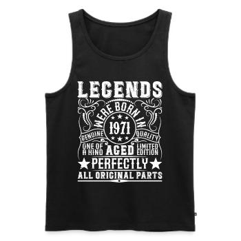 Legendary Since 1971 Birthday 1971 Born 1971 - Men's Premium Organic Tank Top - black - Front - AI Model Male 178 light (178cm)