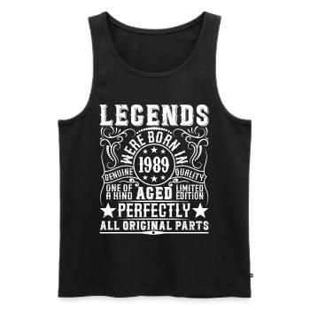 Legendary Since 1989 Birthday 1989 Vintage 1989 - Men's Premium Organic Tank Top - black - Front - Michal (187cm)