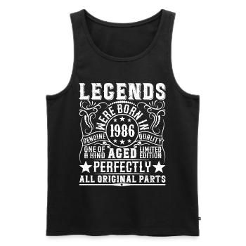 Legendary Since 1986 Birthday 1986 Born 1986 - Men's Premium Organic Tank Top - black - Front - AI Model Male 178 light (178cm)