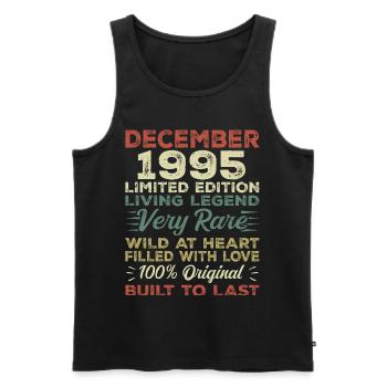 Dezember 1995 - Geburtstag Dezember 1995 Jahr - Männer Premium Bio Tank Top - Schwarz - Vorne - Michal (187cm)