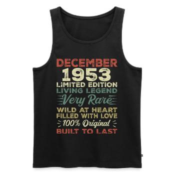 Dezember 1953 - Geburtstag Dezember 1953 Jahr - Männer Premium Bio Tank Top - Schwarz - Vorne - Michal (187cm)