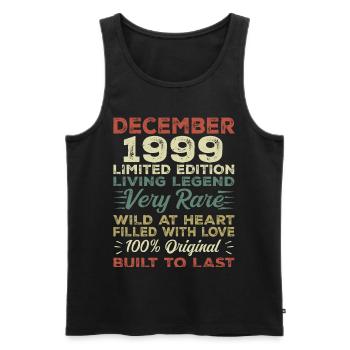 December 1999 - birthday December 1999 year - Men's Premium Organic Tank Top - black - Front - Michal (187cm)