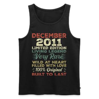 Dezember 2011 - Geburtstag Dezember 2011 Jahr - Männer Premium Bio Tank Top - Schwarz - Vorne - Michal (187cm)