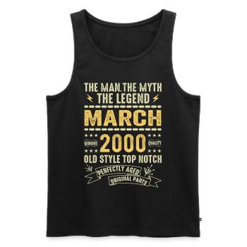 March 2000 Jubilee 2000 - Legends March 2000 - Men's Premium Organic Tank Top - black - Front - Michal (187cm)