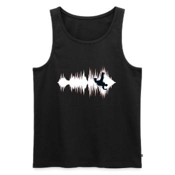 Breakdance breakdancer sound wave - Men's Premium Organic Tank Top - black - Front - Michal (187cm)