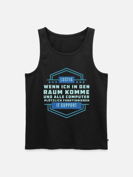 Lustigen Technologiespruch - Tech Support - Männer Premium Bio Tank Top - Schwarz