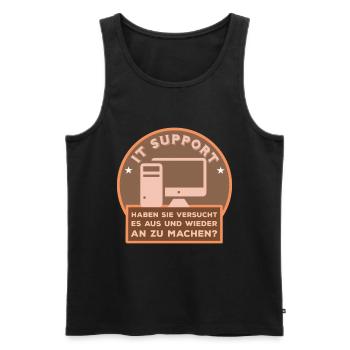 Computer - Tech Support - Männer Premium Bio Tank Top - Schwarz - Vorne - AI Model Male 178 light (178cm)