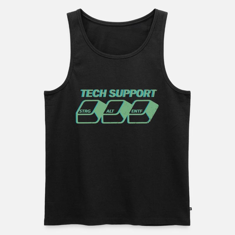 Strg Alt Entf - It-Support - Männer Premium Bio Tank Top - Schwarz