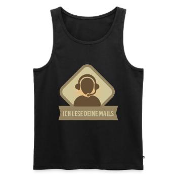 Ich Lese Deine Mails - Tech Support - Männer Premium Bio Tank Top - Schwarz - Vorne - AI Model Male 178 light (178cm)