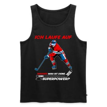 Fantastischen Eishockey Spieler - Eishockey - Männer Premium Bio Tank Top - Schwarz - Vorne - Michal (187cm)