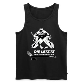 Torwart Im Eishockey - Eishockey Torwart - Männer Premium Bio Tank Top - Schwarz - Vorne - Michal (187cm)