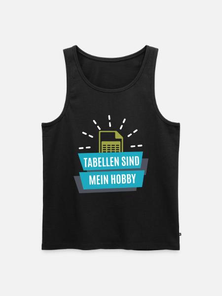 Tabelle - Buchhalter - Männer Premium Bio Tank Top - Schwarz