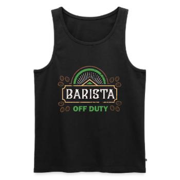 Barista Of Duty - Barista - Débardeur bio Premium Homme - noir - Devant - AI Model Male 178 light (178cm)