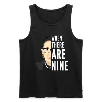 Ruth Bader Ginsburg When there are nine - Männer Premium Bio Tank Top - Schwarz - Vorne - Michal (187cm)