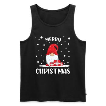 Christmas Funny Santa Claus Gift Idea - Men's Premium Organic Tank Top - black - Front - AI Model Male 178 light (178cm)