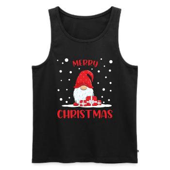Christmas Funny Santa Claus Gift Idea - Men's Premium Organic Tank Top - black - Front - AI Model Male 178 light (178cm)