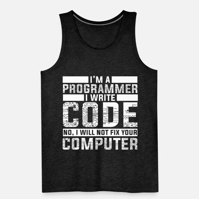 Programmer Developer - Code Nerd Geek Men's Premium Organic Tank Top