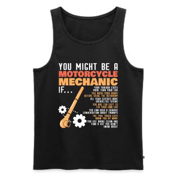 Two-wheel mechanic motorcycle mechanic screwdriver - Men's Premium Organic Tank Top - black - Front - AI Model Male 178 light (178cm)