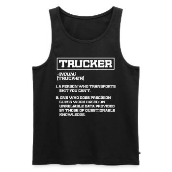 Truck driver Truck driver Truck driver Trucker - Men's Premium Organic Tank Top - black - Front - Michal (187cm)