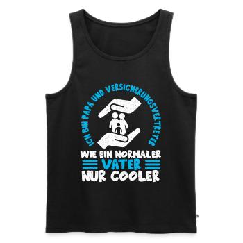 Versicherung Versicherungsvertreter Berater - Männer Premium Bio Tank Top - Schwarz - Vorne - AI Model Male 178 light (178cm)
