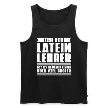 Latein Lehrer - Männer Premium Bio Tank Top - Schwarz - Vorne - Michal (187cm)