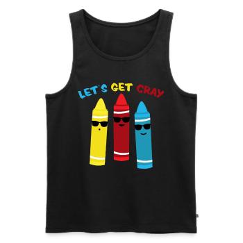 Wachsmalstifte Kreide Bleistift Malen - Männer Premium Bio Tank Top - Schwarz - Vorne - AI Model Male 178 light (178cm)