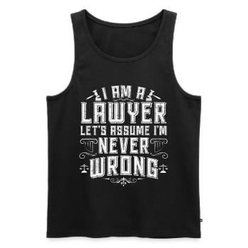 Avocat juriste avocat avocat - Débardeur bio Premium Homme - noir - Devant - Michal (187cm)