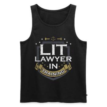 Avocat juriste avocat avocat - Débardeur bio Premium Homme - noir - Devant - Michal (187cm)