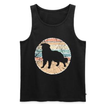 Rétro Australien Shepherd Vintage Shepherd Chien - Débardeur bio Premium Homme - noir - Devant - Michal (187cm)