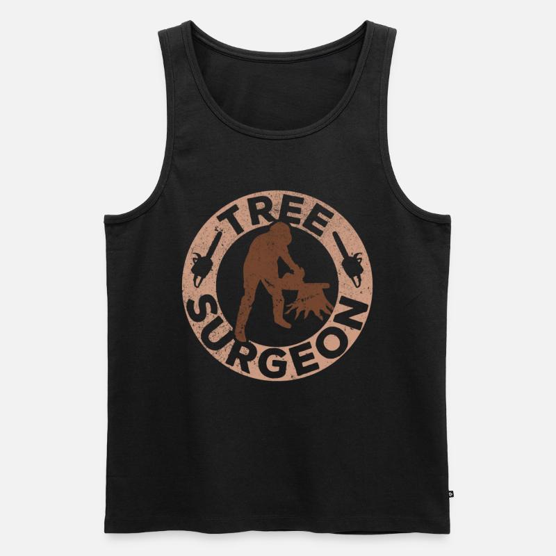 Baumklettern Baumpfleger Arborist Baumkletterer - Männer Premium Bio Tank Top - Schwarz
