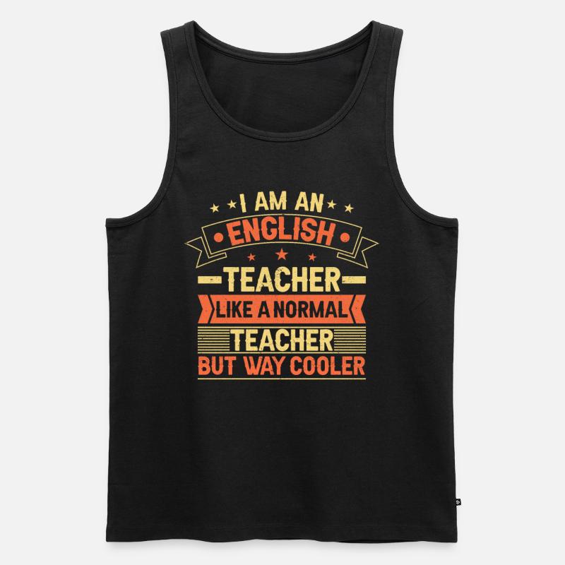 Englisch Lehrer - Männer Premium Bio Tank Top - Schwarz